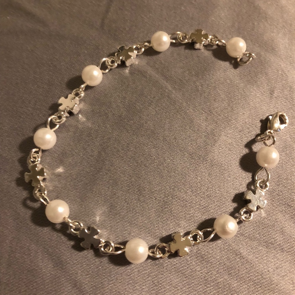 Bracelet silver and pearl